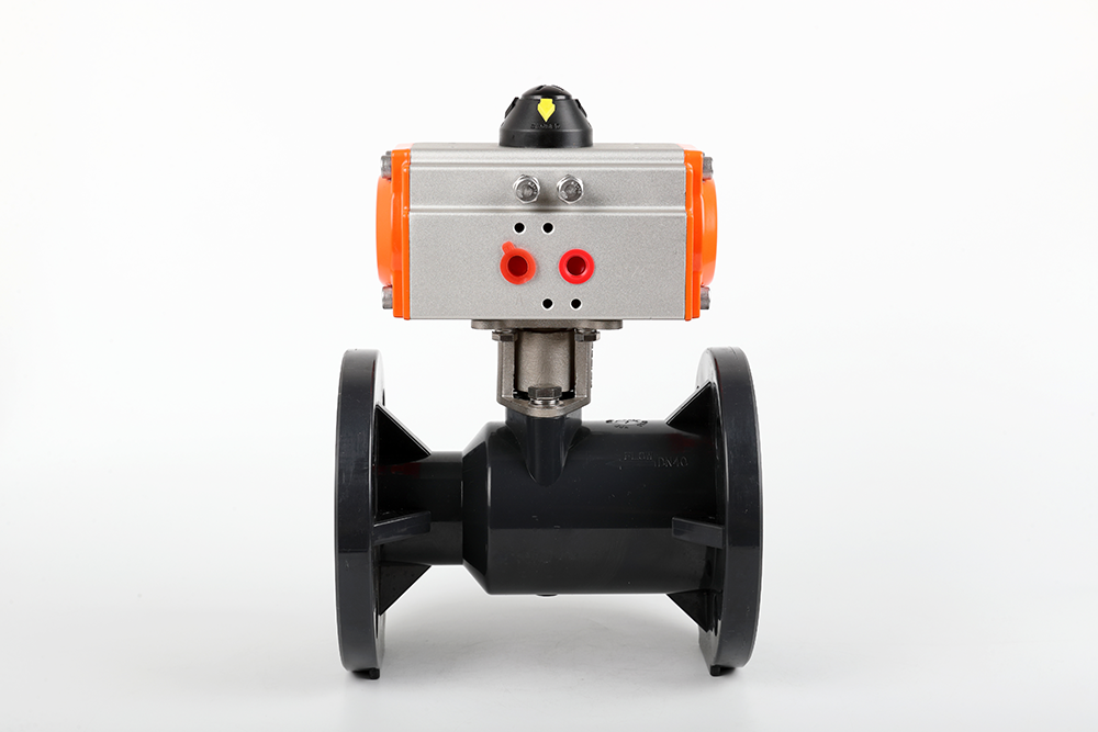 滴道气动法兰一体球阀